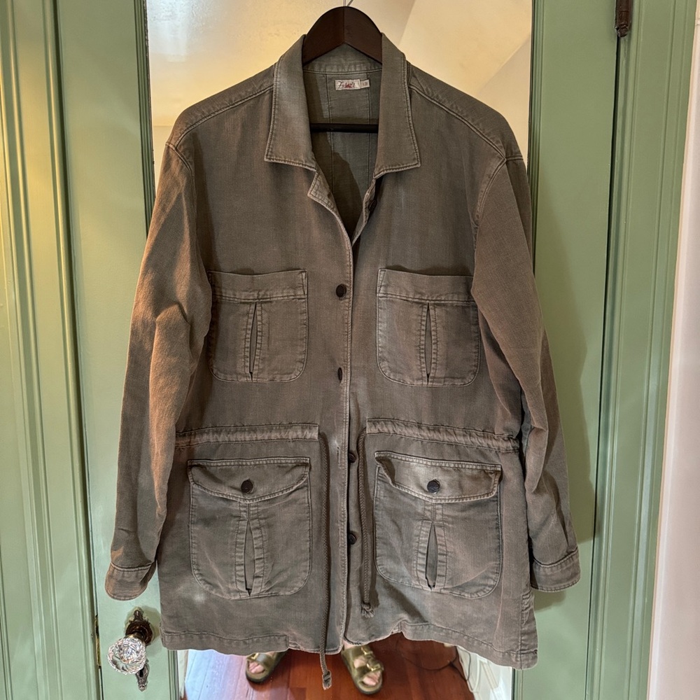 Faherty Olive Utility Jacket size L excellent condition